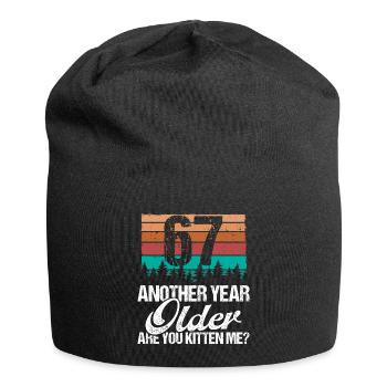 67 Year Old Funny Cat Lover Humor Kitten Me Idea - Jersey-Beanie - Schwarz - Vorne