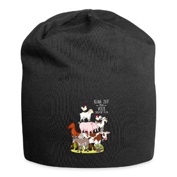 Agriculteur Pas le temps que mon peuple ait besoin de moi - Bonnet en jersey - noir - Devant