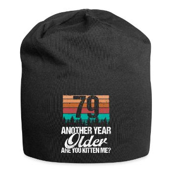 79 Year Old Funny Cat Lover Humor Kitten Me Idea - Jersey-Beanie - Schwarz - Vorne