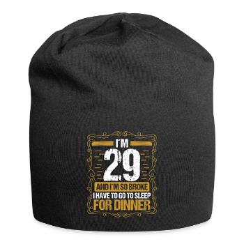 29 Idea Funny Go to Sleep for Dinner Year Humor - Jersey-Beanie - Schwarz - Vorne