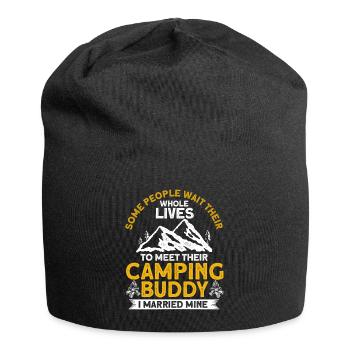 Cool Camping Buddies Cadeau Camping Buddy - Bonnet en jersey - noir - Devant