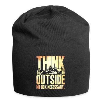 Think Outside No Necessary - Jersey Beanie - black - Front