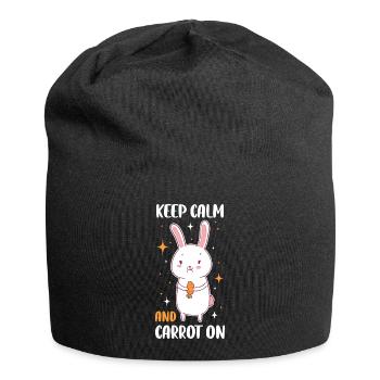 Keep Calm And Carrot On Carrot Gift - Jersey Beanie - black - Front