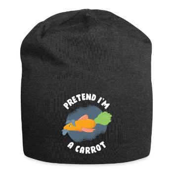Pretend im A Carrot Carrot Gift - Bonnet en jersey - charbon - Devant