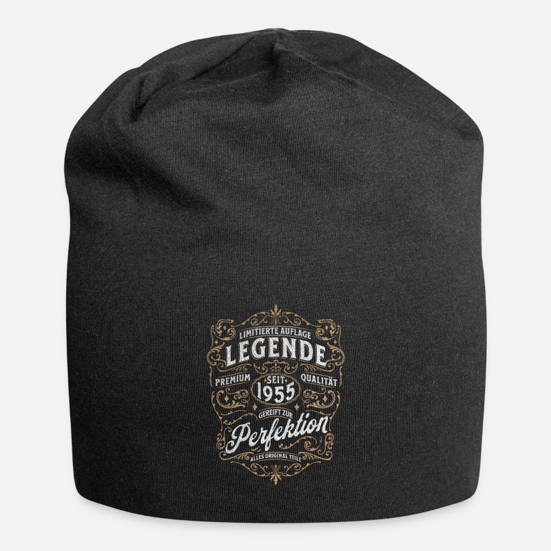 Birthday 68th birthday Mrs. Mann 1955 Funny - Jersey Beanie - black