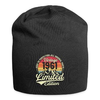 Jubiläum 1961 Jahrgang Jahrgang 1961 Jahrgang am besten - Jersey-Beanie - Schwarz - Vorne