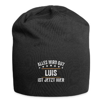 Luis Vorname Name Geburtstag - Jersey-Beanie - Schwarz - Vorne
