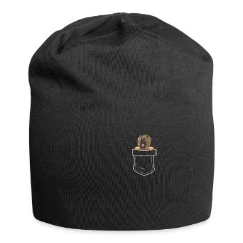Briard Gift Dogs - Jersey Beanie - black - Front