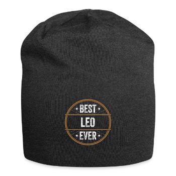 Best Leo Ever Vorname Name Geschenk - Jersey-Beanie - Anthrazit - Vorne
