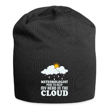 Meteorologist Paid To Keep My Head In The Cloud St - Jersey Beanie - black - Front