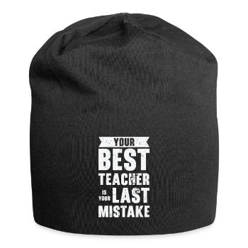 Fehler Weisheit Zitate Unvollkommenheit Leben - Jersey-Beanie - Schwarz - Vorne