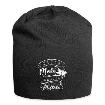 Huge Mistake Line Art Unvollkommenheit Zitate - Jersey-Beanie - Schwarz - Vorne