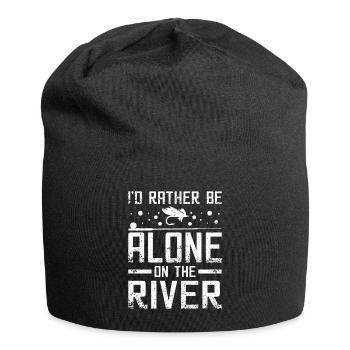 Je préfère être seul sur la rivière - Bonnet en jersey - noir - Devant