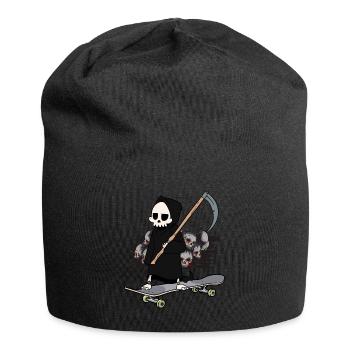 Skateboard Grim Reaper Closing Time End Horror Death - Jersey Beanie - black - Front