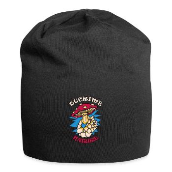 Decrime Nature Squelette de champignon magique coloré - Bonnet en jersey - noir - Devant