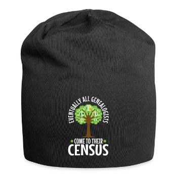 Eventually all genealogists come to their census - Jersey-Beanie - Schwarz - Vorne
