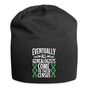 Eventually all genealogists come to their census - Jersey-Beanie - Schwarz - Vorne