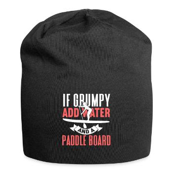 SUP Paddle Board Paddleboarding - Jersey Beanie - black - Front