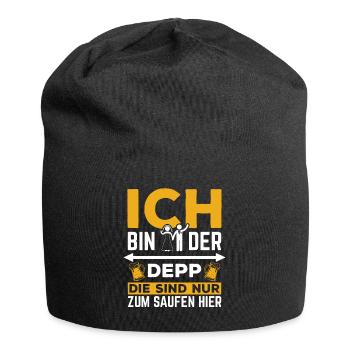 Poltern JGA Mann Bräutigam Junggesellenabschied - Jersey-Beanie - Schwarz - Vorne