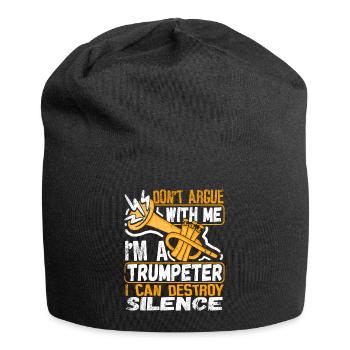 Trompeter Trompete Instrument Blechblasmusik - Jersey-Beanie - Schwarz - Vorne
