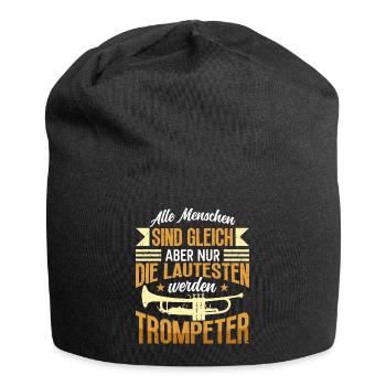 Trompeter Trompete Instrument Blechblasmusik - Jersey-Beanie - Schwarz - Vorne
