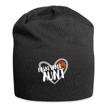 Basketball Geschenk für Basketballspieler - Jersey-Beanie - Schwarz - Vorne
