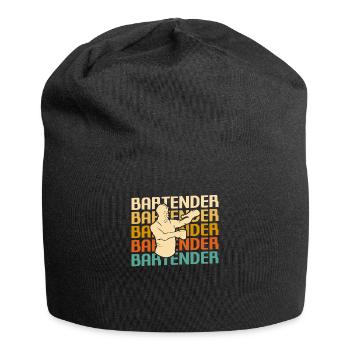 Retro Vintage Classic Bartender Bartending - Jersey-Beanie - Schwarz - Vorne