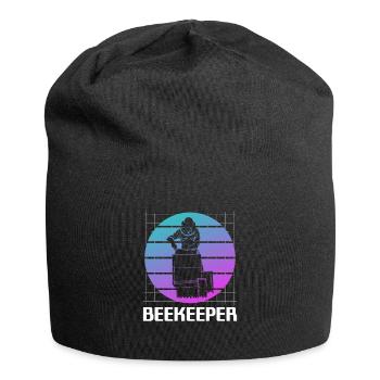 Retro Vintage Classic Beekeeper Beekeeping - Jersey-Beanie - Schwarz - Vorne