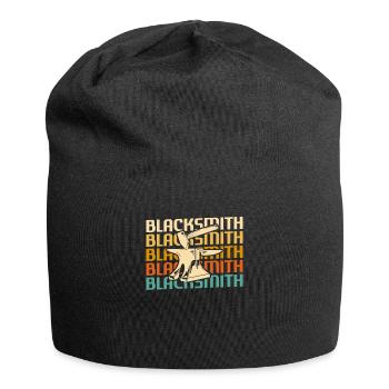 Retro Vintage Classic Blacksmith Blacksmithing - Jersey-Beanie - Schwarz - Vorne
