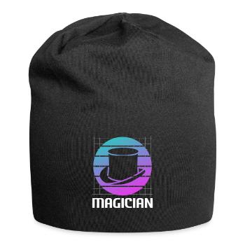 Retro Vintage Classic Magician Magic Trick - Jersey Beanie - black - Front