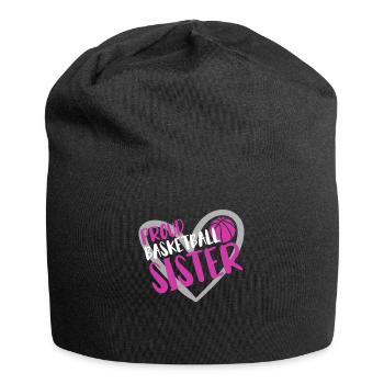 Basketball Geschenk für Basketballspieler - Jersey-Beanie - Schwarz - Vorne