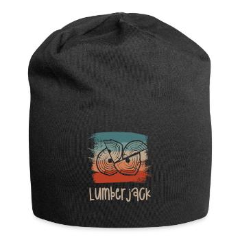 Retro Vintage Classic Lumberjack Woodworking - Jersey-Beanie - Schwarz - Vorne