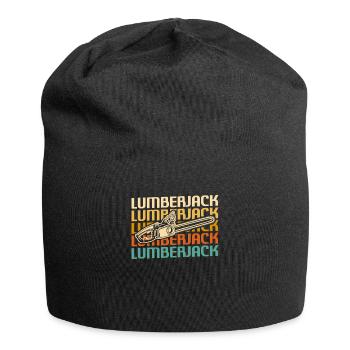 Retro Vintage Classic Lumberjack Woodworking - Jersey-Beanie - Schwarz - Vorne