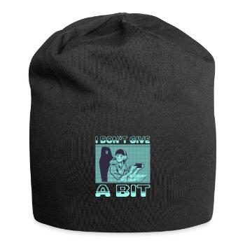 Retro Gaming Gamer Pixel Look - Jersey Beanie - black - Front