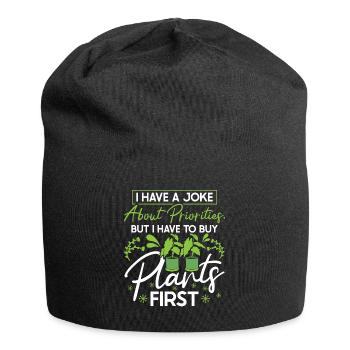 Plant Lovers Gardening Garden Gardeners - Jersey Beanie - black - Front