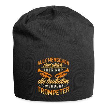 Trompeter Trompete Instrument Blechblasmusik - Jersey-Beanie - Schwarz - Vorne