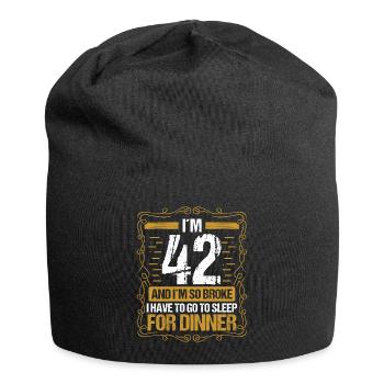 42 Idée drôle Allez dormir pour le dîner de l’année Humour - Bonnet en jersey - noir - Devant