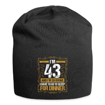 43 Idea Funny Go to Sleep for Dinner Year Humor - Jersey-Beanie - Schwarz - Vorne