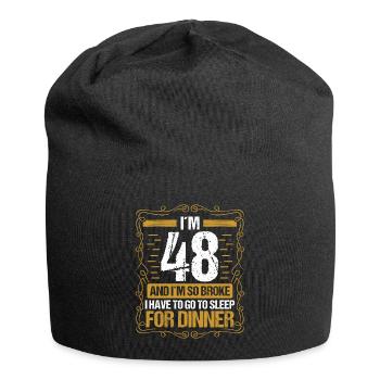 48 Idée drôle Allez dormir pour le dîner de l’année Humour - Bonnet en jersey - noir - Devant