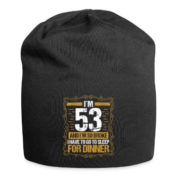53 Idea Funny Go to Sleep for Dinner Year Humor - Jersey-Beanie - Schwarz - Vorne