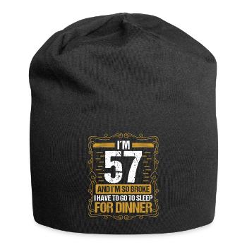 57 Idée drôle Aller dormir pour le dîner Humour de l’année - Bonnet en jersey - noir - Devant