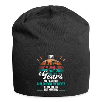 45 Year Old Knee Injury Humor Funny Birthday Idea - Jersey-Beanie - Schwarz - Vorne