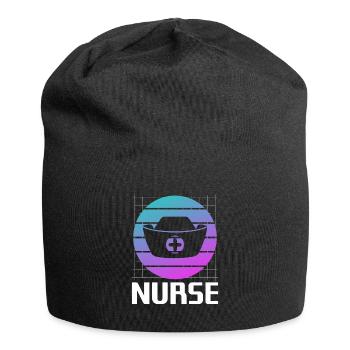 Retro Vintage Classic Nurse Nursing - Jersey-Beanie - Schwarz - Vorne