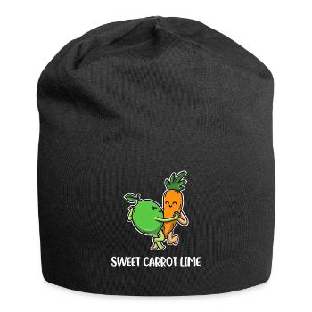 Sweet Carrot Lime Karotte Geschenk - Jersey-Beanie - Schwarz - Vorne
