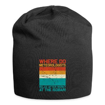 Where Do Meteorologists Relax At The Isobar Meteor - Jersey Beanie - black - Front