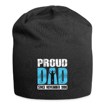 Proud Dad Since November 1990 - Jersey Beanie - black - Front