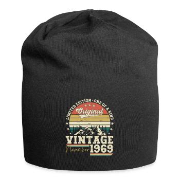 Original November 1969 53rd Birthday Gift - Jersey Beanie - black - Front