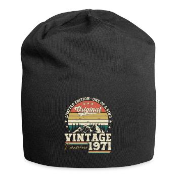 Original November 1971 51st birthday gift - Jersey Beanie - black - Front