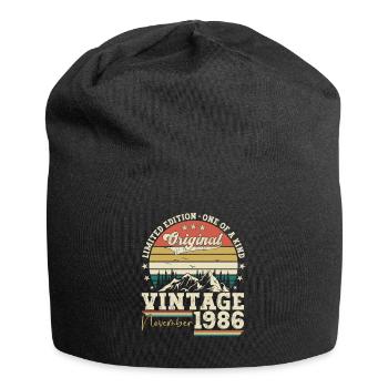 Original November 1986 36th Birthday Gift - Jersey Beanie - black - Front