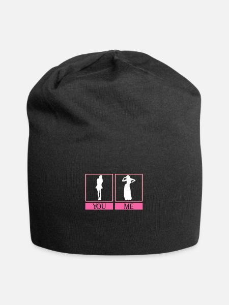 Sie: Normale Frau Ich: Bauchtänzerin - Bauchtanzt - Jersey-Beanie - Schwarz